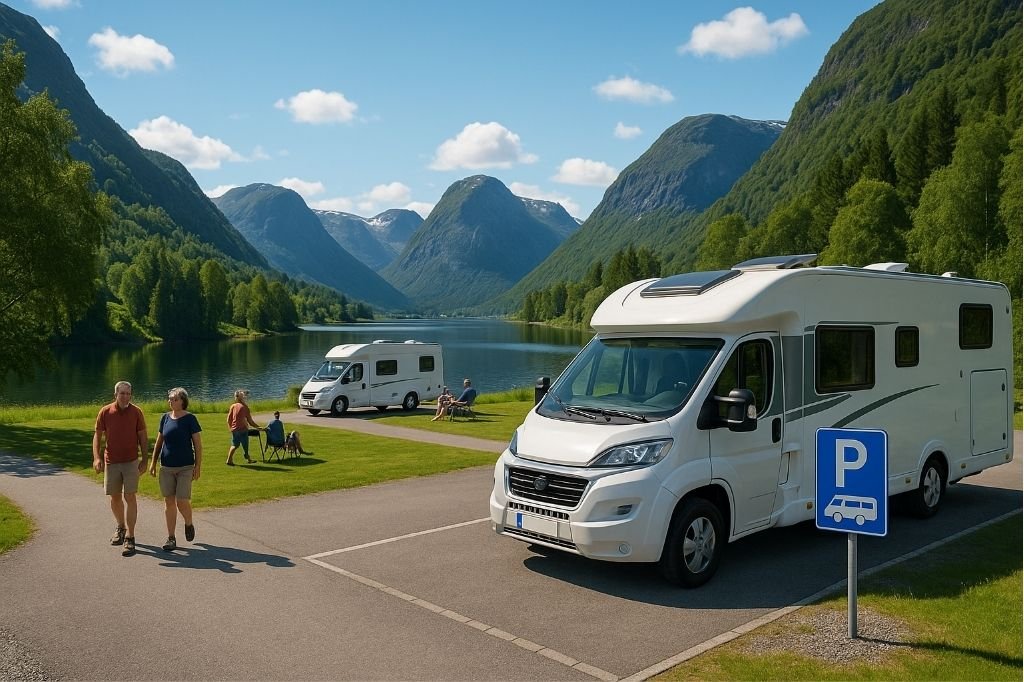 hvor kan man parkere bobil i Norge